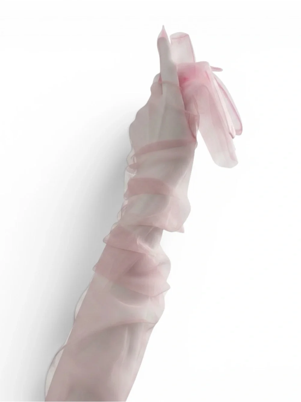 Sheer Balet Pink Opera Gloves